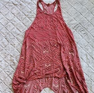 6 Shore Road Beach Cover Up Dress Women's XS Pink Sleeves Sharkbite Oversized